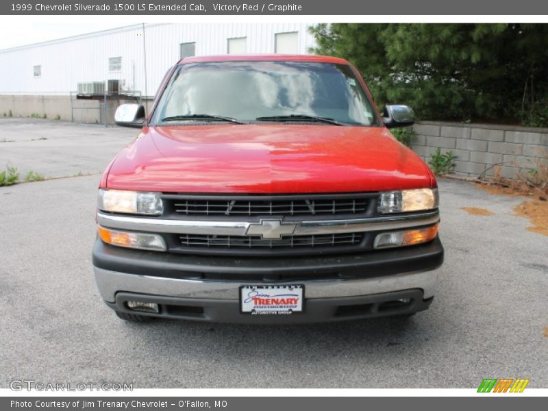 Victory Red / Graphite 1999 Chevrolet Silverado 1500 LS Extended Cab