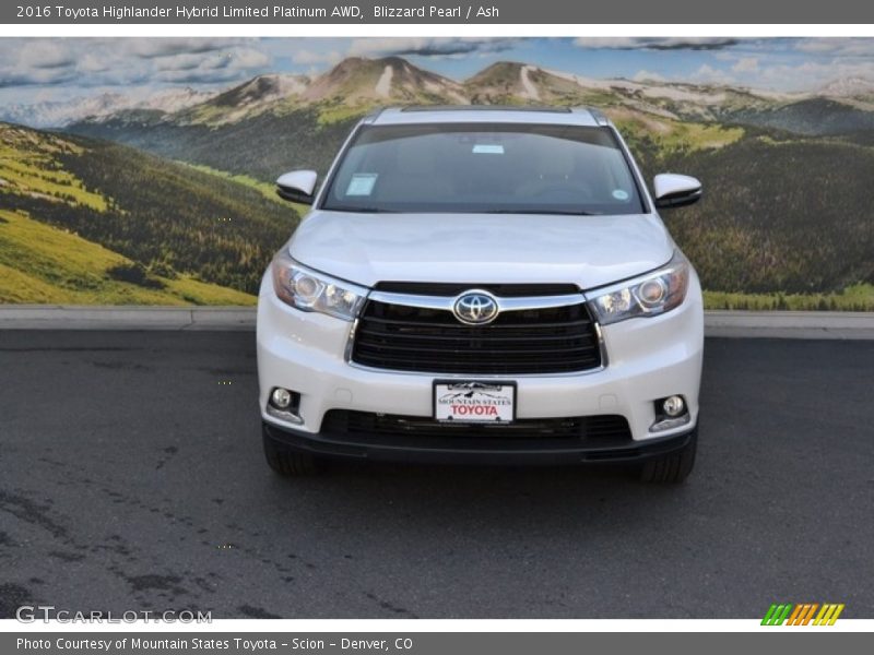 Blizzard Pearl / Ash 2016 Toyota Highlander Hybrid Limited Platinum AWD