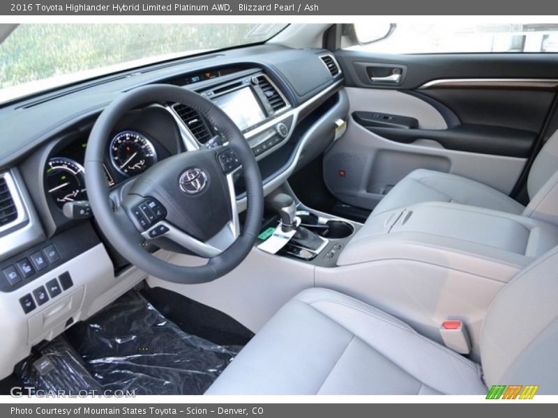 Blizzard Pearl / Ash 2016 Toyota Highlander Hybrid Limited Platinum AWD