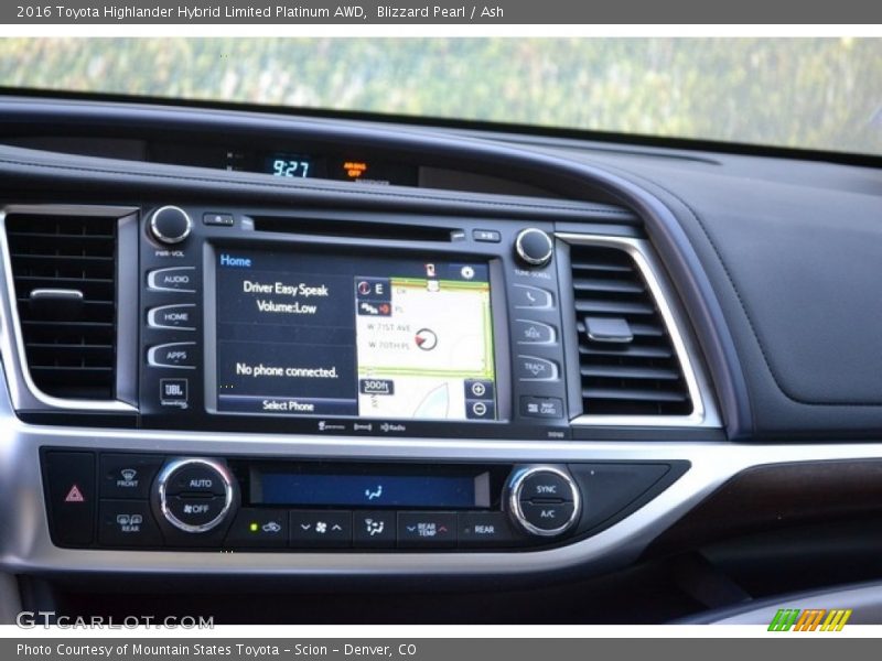 Blizzard Pearl / Ash 2016 Toyota Highlander Hybrid Limited Platinum AWD