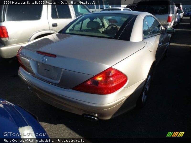 Desert Silver Metallic / Ash 2004 Mercedes-Benz SL 500 Roadster