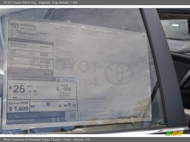 Magnetic Gray Metallic / Ash 2016 Toyota RAV4 XLE