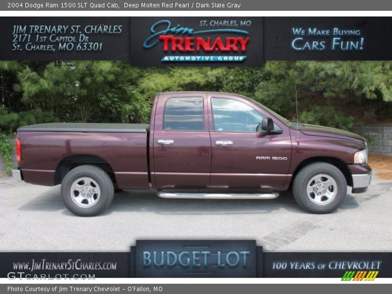 Deep Molten Red Pearl / Dark Slate Gray 2004 Dodge Ram 1500 SLT Quad Cab