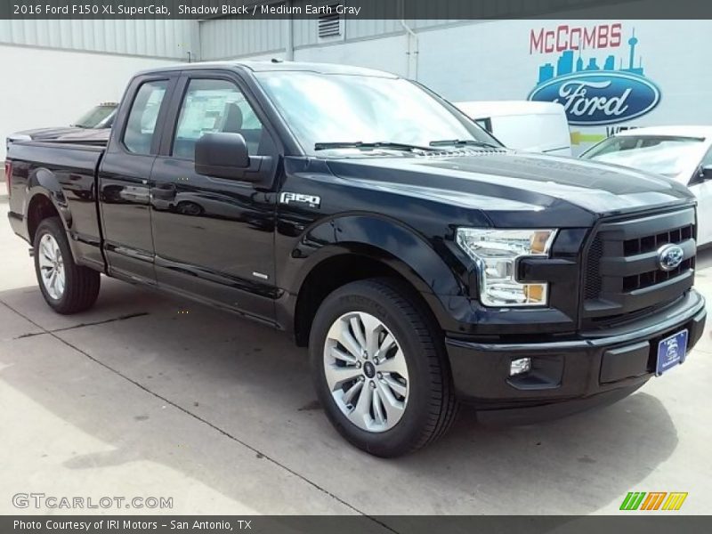 Shadow Black / Medium Earth Gray 2016 Ford F150 XL SuperCab