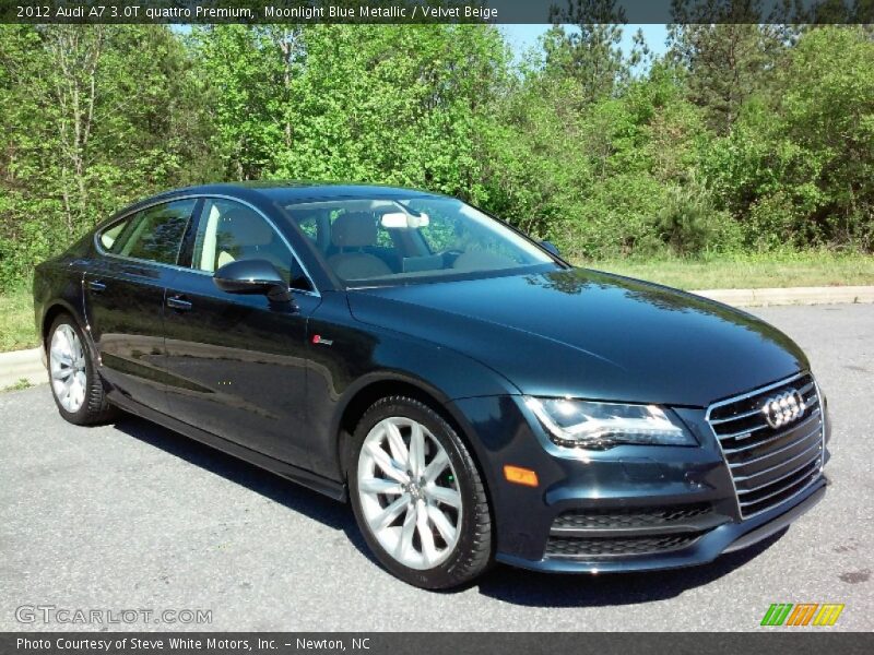 Moonlight Blue Metallic / Velvet Beige 2012 Audi A7 3.0T quattro Premium