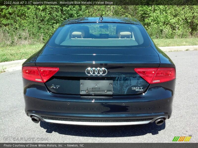 Moonlight Blue Metallic / Velvet Beige 2012 Audi A7 3.0T quattro Premium