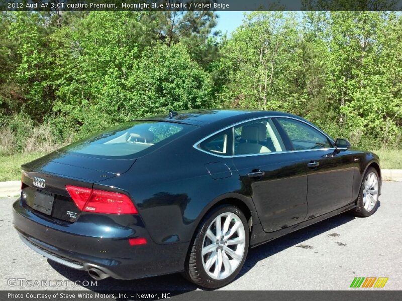 Moonlight Blue Metallic / Velvet Beige 2012 Audi A7 3.0T quattro Premium