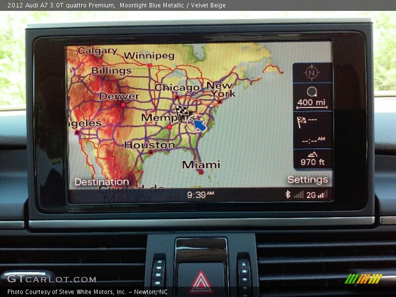 Moonlight Blue Metallic / Velvet Beige 2012 Audi A7 3.0T quattro Premium