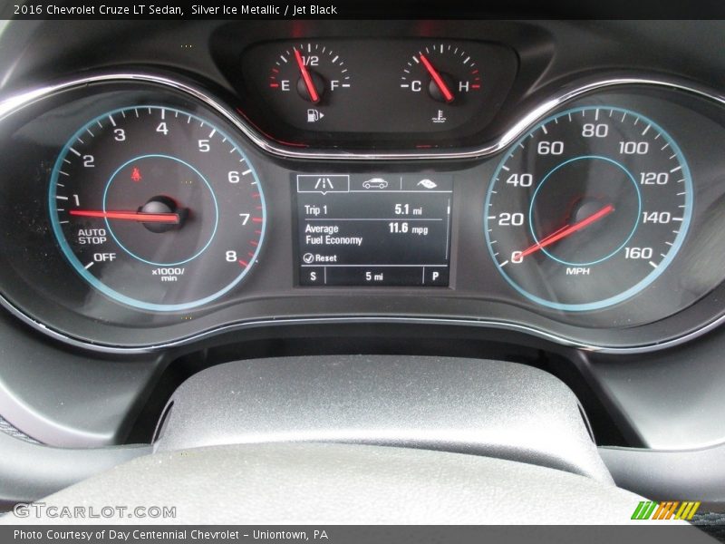 Silver Ice Metallic / Jet Black 2016 Chevrolet Cruze LT Sedan