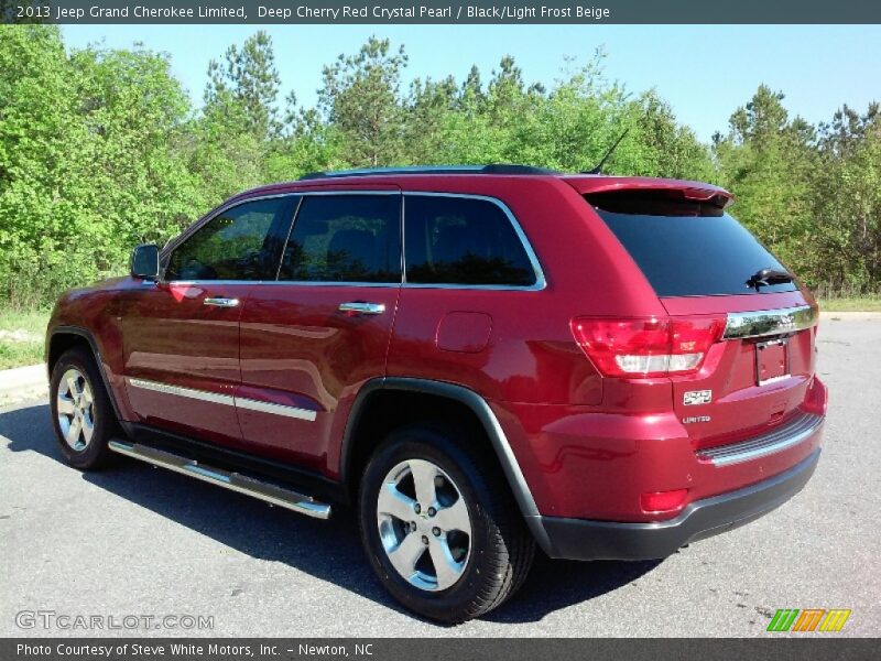 Deep Cherry Red Crystal Pearl / Black/Light Frost Beige 2013 Jeep Grand Cherokee Limited