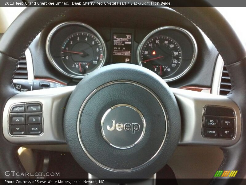 Deep Cherry Red Crystal Pearl / Black/Light Frost Beige 2013 Jeep Grand Cherokee Limited