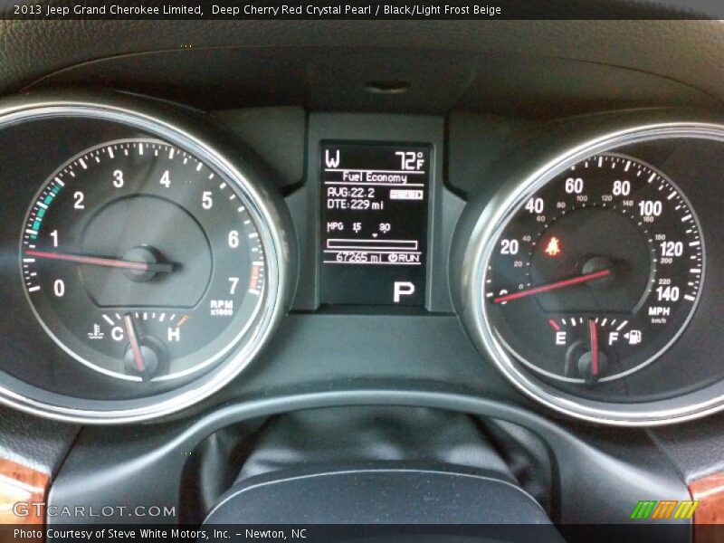 Deep Cherry Red Crystal Pearl / Black/Light Frost Beige 2013 Jeep Grand Cherokee Limited