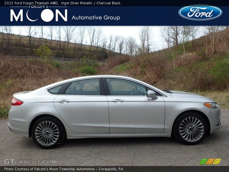 Ingot Silver Metallic / Charcoal Black 2013 Ford Fusion Titanium AWD