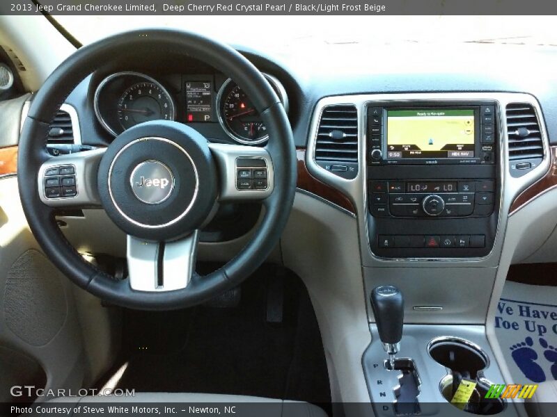 Deep Cherry Red Crystal Pearl / Black/Light Frost Beige 2013 Jeep Grand Cherokee Limited