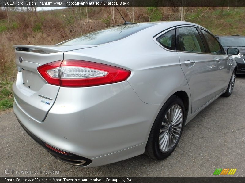 Ingot Silver Metallic / Charcoal Black 2013 Ford Fusion Titanium AWD