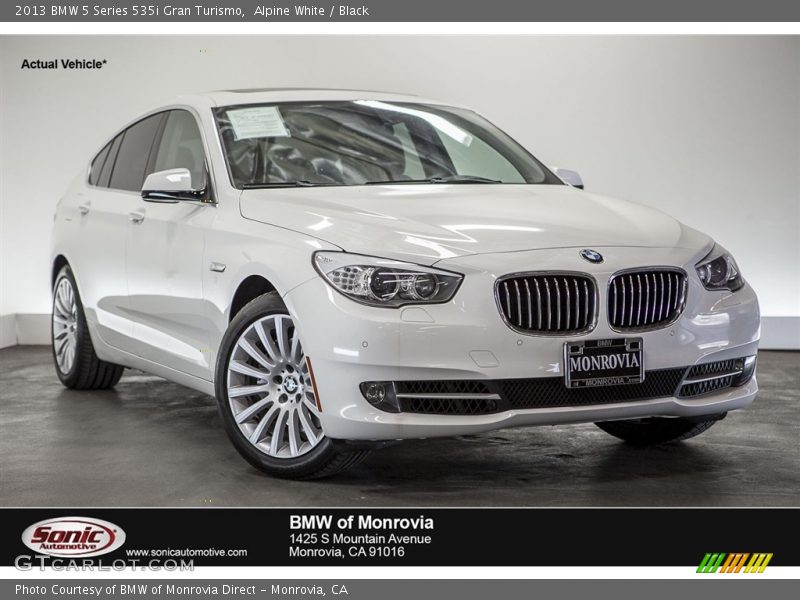 Alpine White / Black 2013 BMW 5 Series 535i Gran Turismo