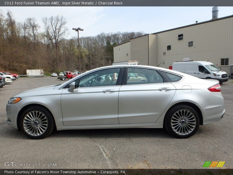 Ingot Silver Metallic / Charcoal Black 2013 Ford Fusion Titanium AWD