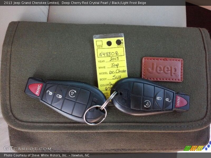 Deep Cherry Red Crystal Pearl / Black/Light Frost Beige 2013 Jeep Grand Cherokee Limited