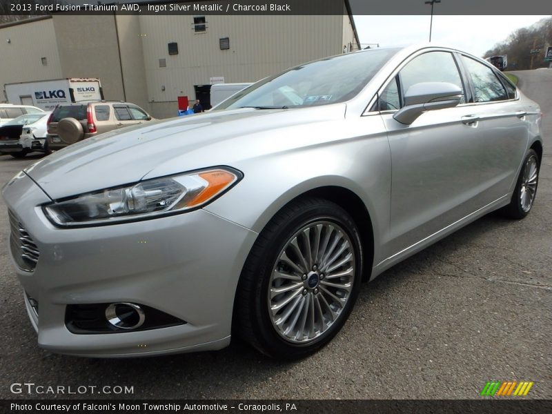 Ingot Silver Metallic / Charcoal Black 2013 Ford Fusion Titanium AWD