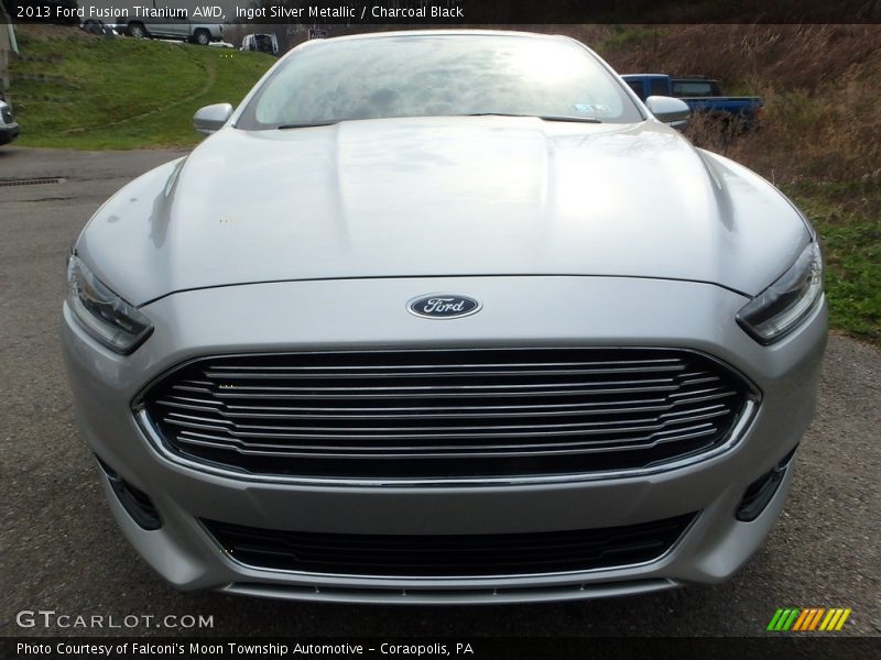 Ingot Silver Metallic / Charcoal Black 2013 Ford Fusion Titanium AWD