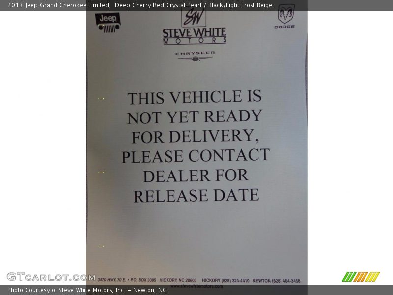 Deep Cherry Red Crystal Pearl / Black/Light Frost Beige 2013 Jeep Grand Cherokee Limited