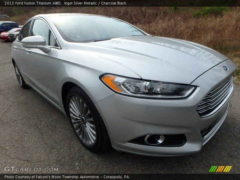 Ingot Silver Metallic / Charcoal Black 2013 Ford Fusion Titanium AWD