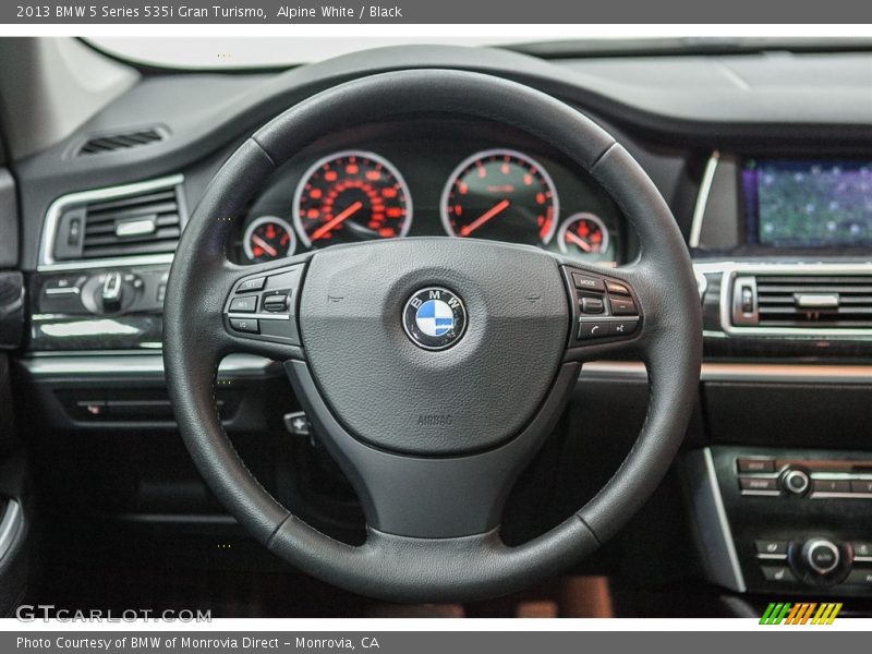 Alpine White / Black 2013 BMW 5 Series 535i Gran Turismo