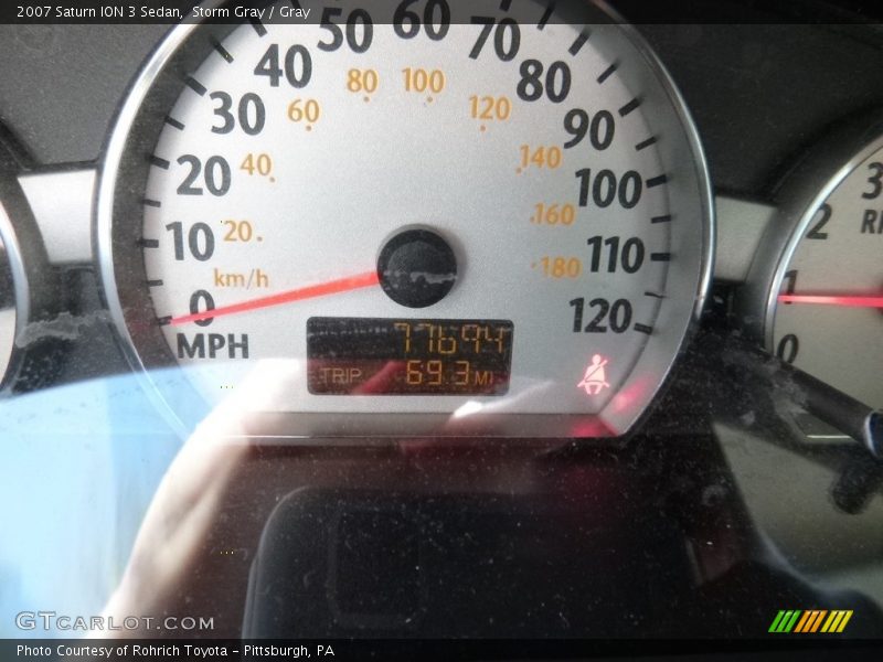 Storm Gray / Gray 2007 Saturn ION 3 Sedan