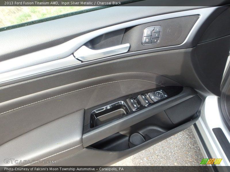 Ingot Silver Metallic / Charcoal Black 2013 Ford Fusion Titanium AWD