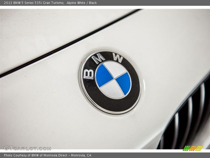 Alpine White / Black 2013 BMW 5 Series 535i Gran Turismo