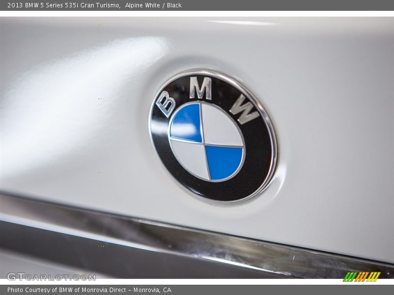 Alpine White / Black 2013 BMW 5 Series 535i Gran Turismo
