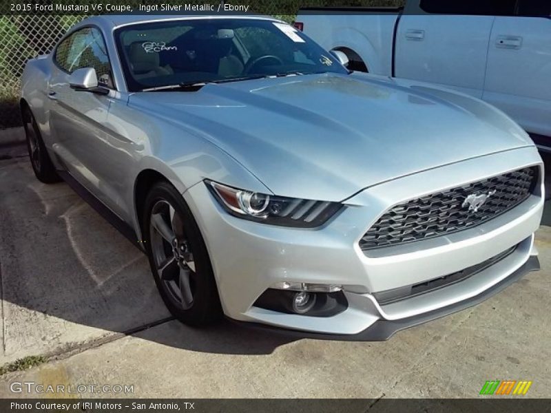 Ingot Silver Metallic / Ebony 2015 Ford Mustang V6 Coupe