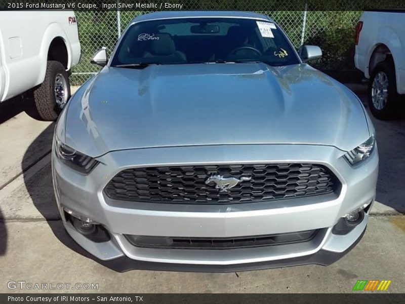 Ingot Silver Metallic / Ebony 2015 Ford Mustang V6 Coupe