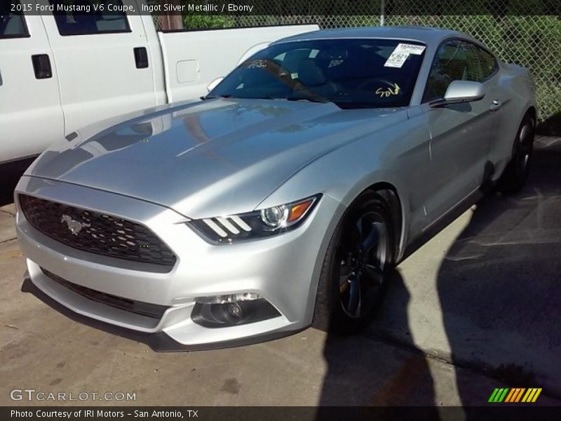 Ingot Silver Metallic / Ebony 2015 Ford Mustang V6 Coupe