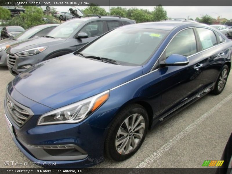 Lakeside Blue / Gray 2016 Hyundai Sonata Sport