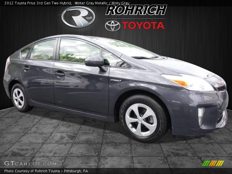 Winter Gray Metallic / Misty Gray 2012 Toyota Prius 3rd Gen Two Hybrid