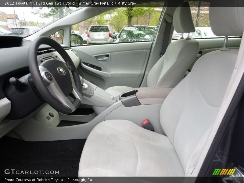 Winter Gray Metallic / Misty Gray 2012 Toyota Prius 3rd Gen Two Hybrid