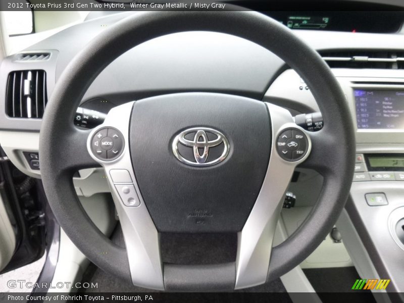 Winter Gray Metallic / Misty Gray 2012 Toyota Prius 3rd Gen Two Hybrid