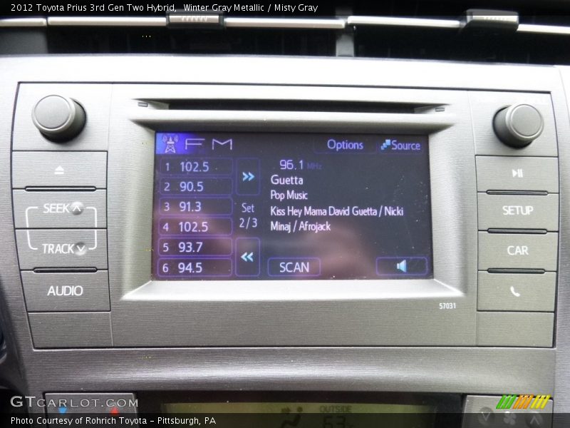 Winter Gray Metallic / Misty Gray 2012 Toyota Prius 3rd Gen Two Hybrid