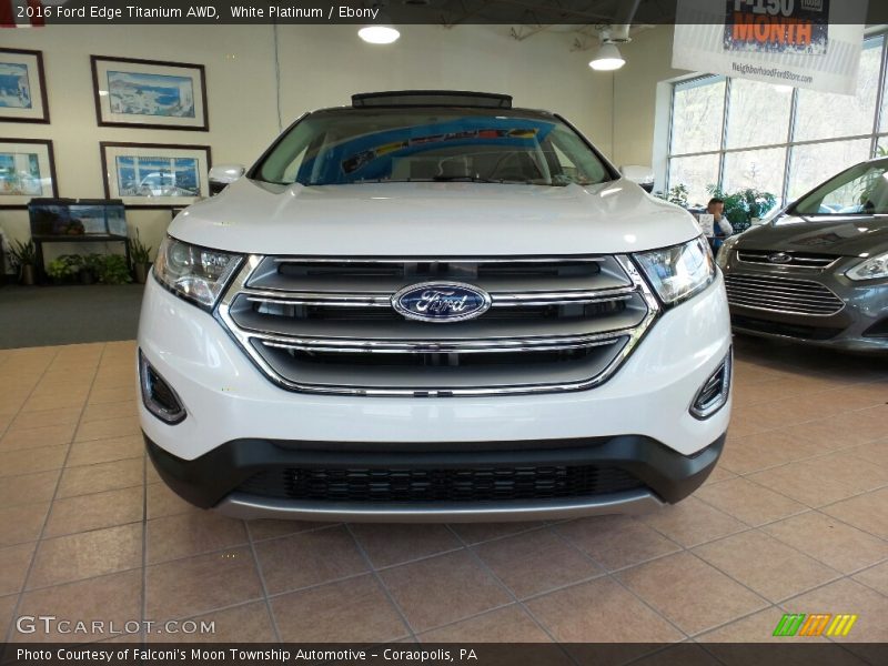 White Platinum / Ebony 2016 Ford Edge Titanium AWD