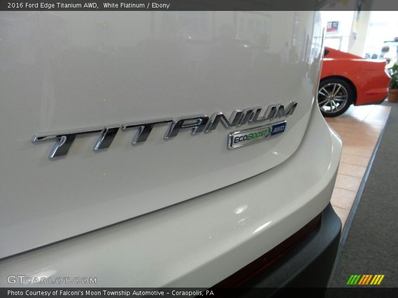 White Platinum / Ebony 2016 Ford Edge Titanium AWD
