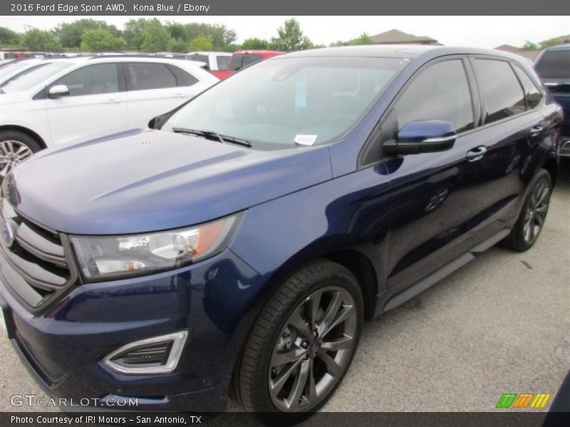 Kona Blue / Ebony 2016 Ford Edge Sport AWD