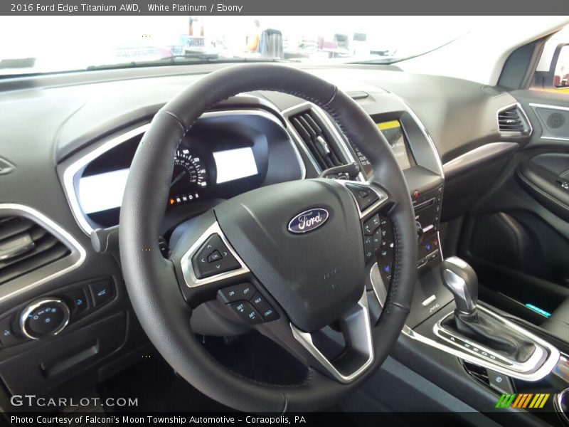 White Platinum / Ebony 2016 Ford Edge Titanium AWD