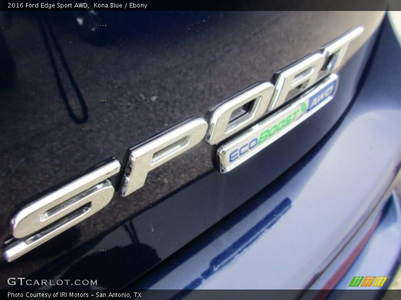 Kona Blue / Ebony 2016 Ford Edge Sport AWD
