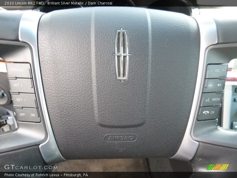 Brilliant Silver Metallic / Dark Charcoal 2010 Lincoln MKZ FWD