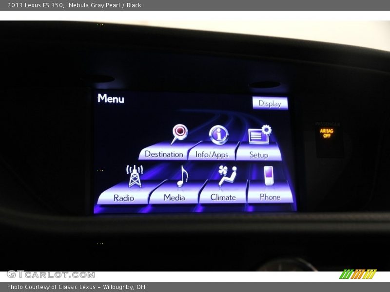 Nebula Gray Pearl / Black 2013 Lexus ES 350