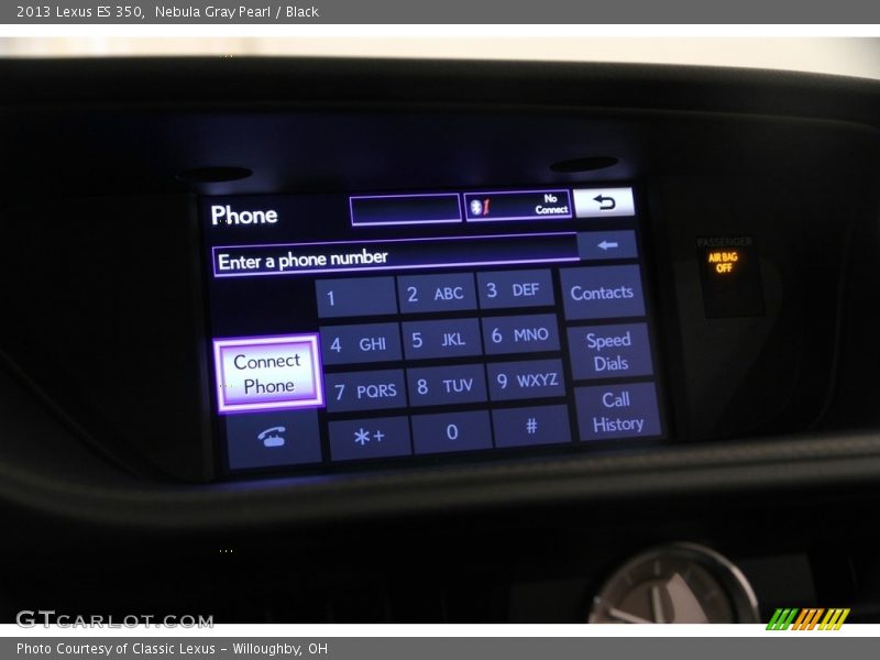 Nebula Gray Pearl / Black 2013 Lexus ES 350
