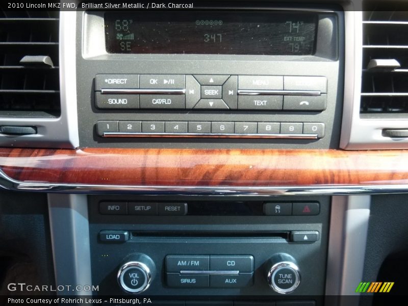 Brilliant Silver Metallic / Dark Charcoal 2010 Lincoln MKZ FWD