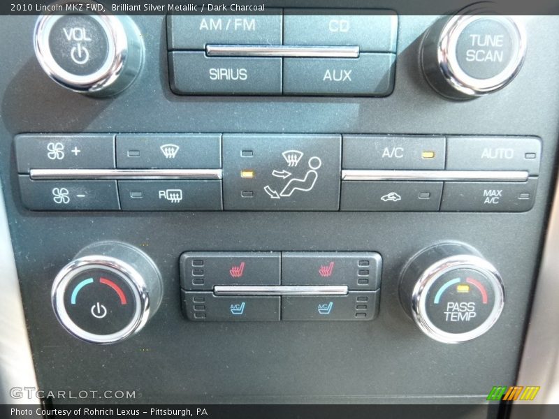 Brilliant Silver Metallic / Dark Charcoal 2010 Lincoln MKZ FWD