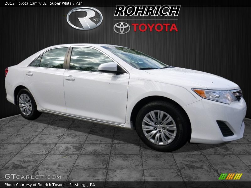 Super White / Ash 2013 Toyota Camry LE